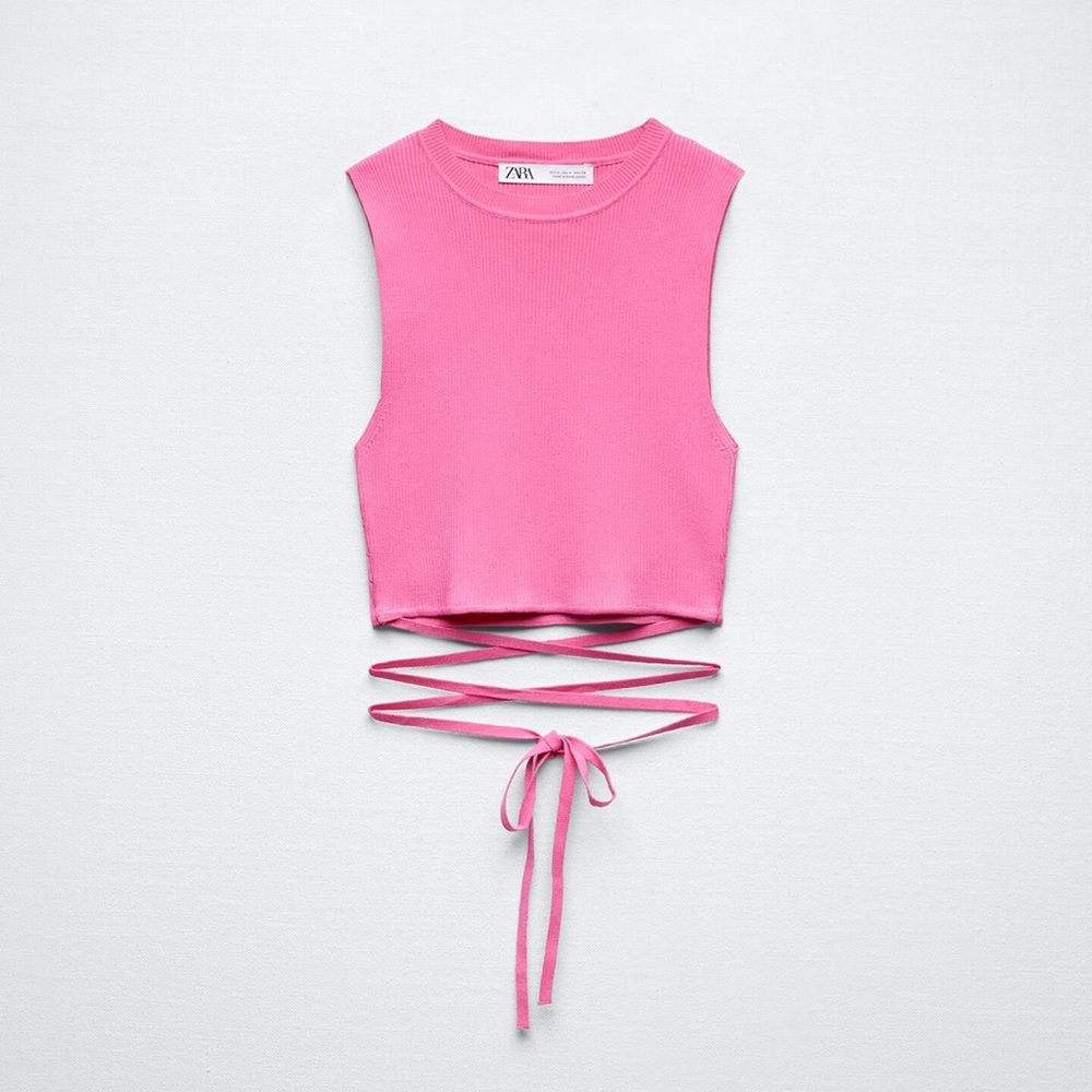 KNOTTED WAIST KNIT TOP